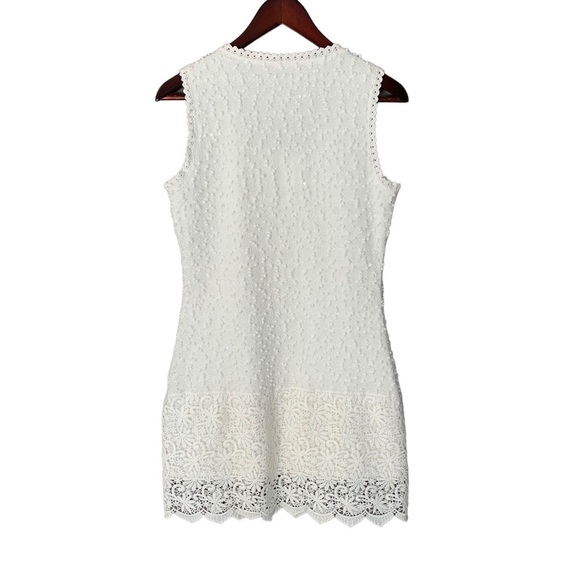 Joseph Ribkoff Textured White Mini Dress 4 - Picture 4 of 5